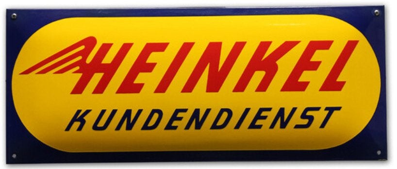 GEZOCHT  ~ Heinkel kundendienst emaille plaat, Ophalen