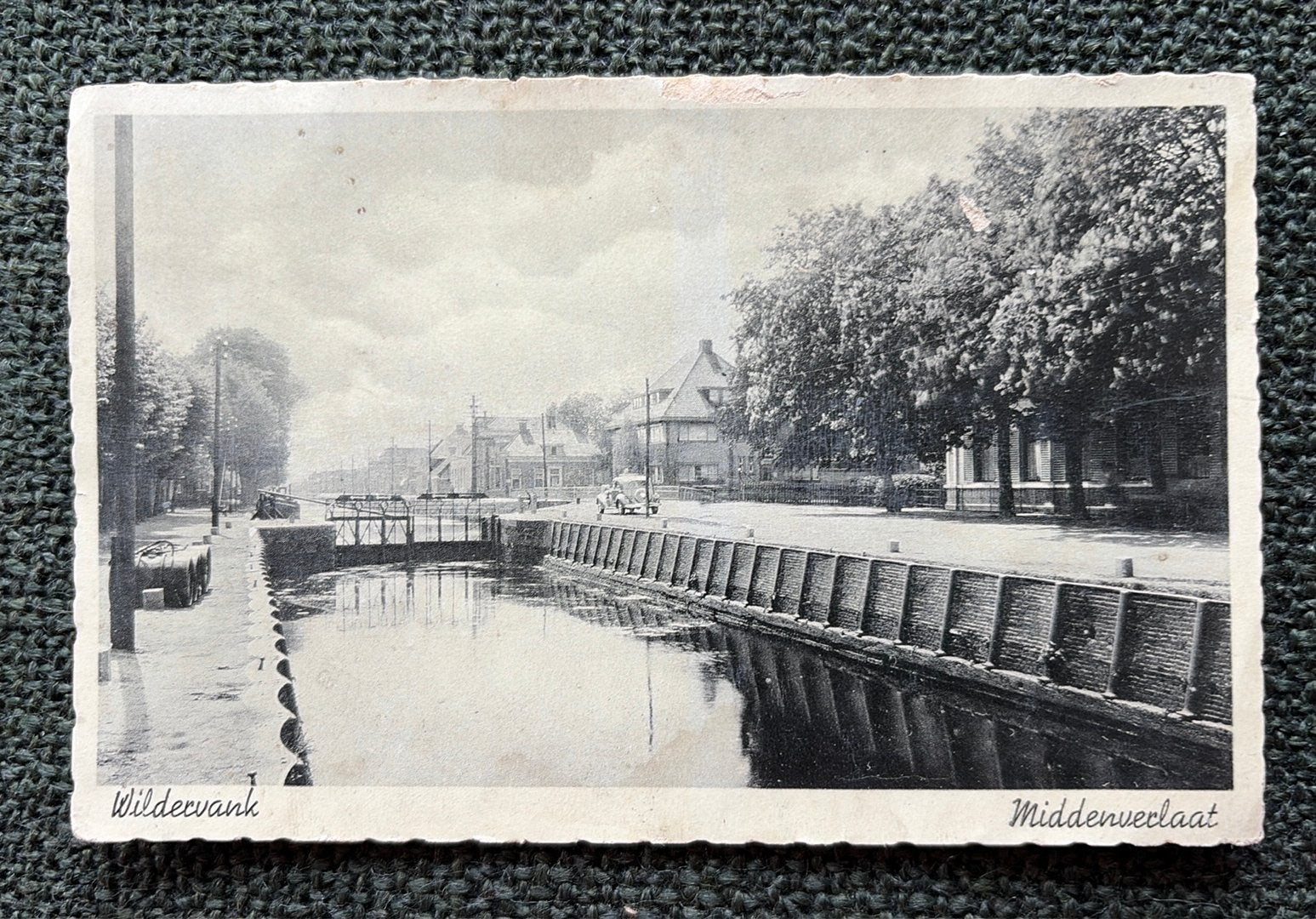 Ansichtkaart Wildervank middenverlaat, Ophalen of Verzenden, 1920 tot 1940, Gelopen, Groningen