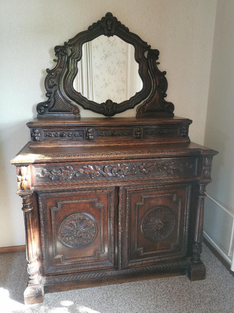 Antieke commode/toiletmeubel met spiegel, Antiek en Kunst, Antiek | Meubels | Kasten, Ophalen