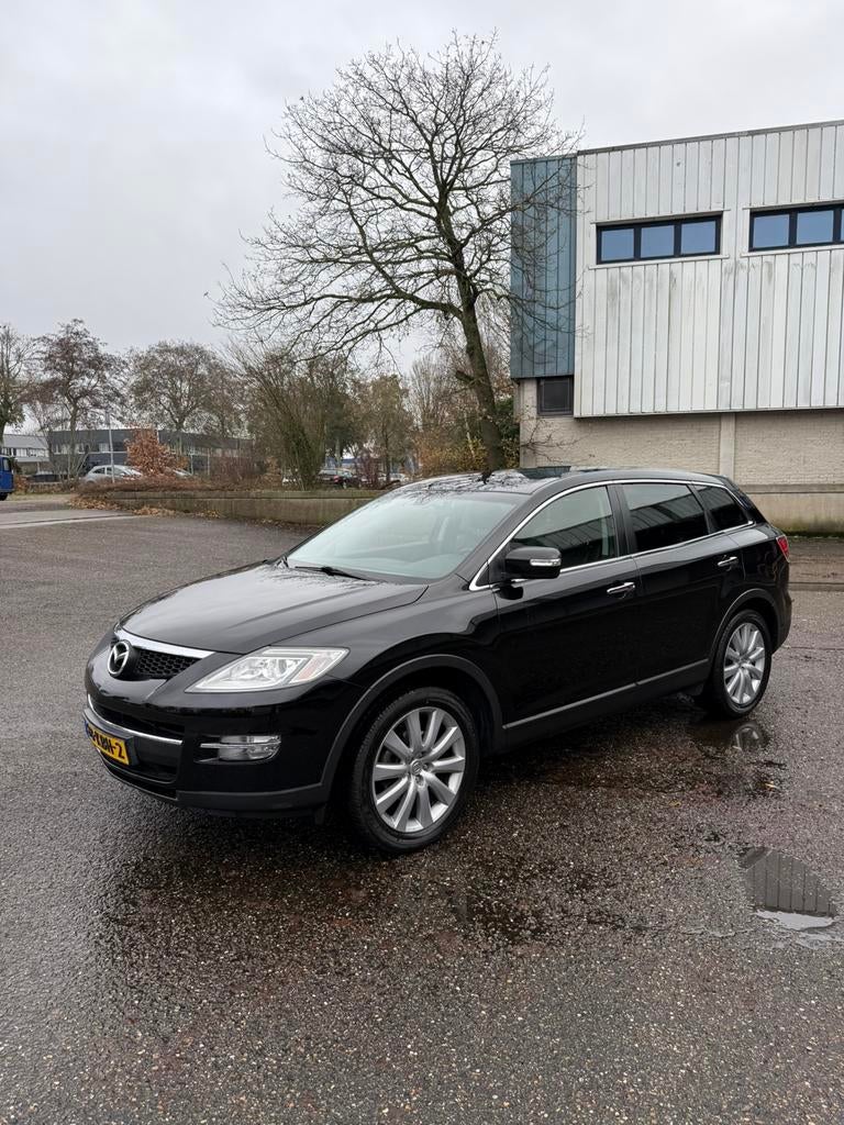 Mazda CX-9 CX9 2009 Zwart 3.7L  277 PK, Auto's, Mazda, Automaat, Lederen bekleding, Zwart, 7 stoelen
