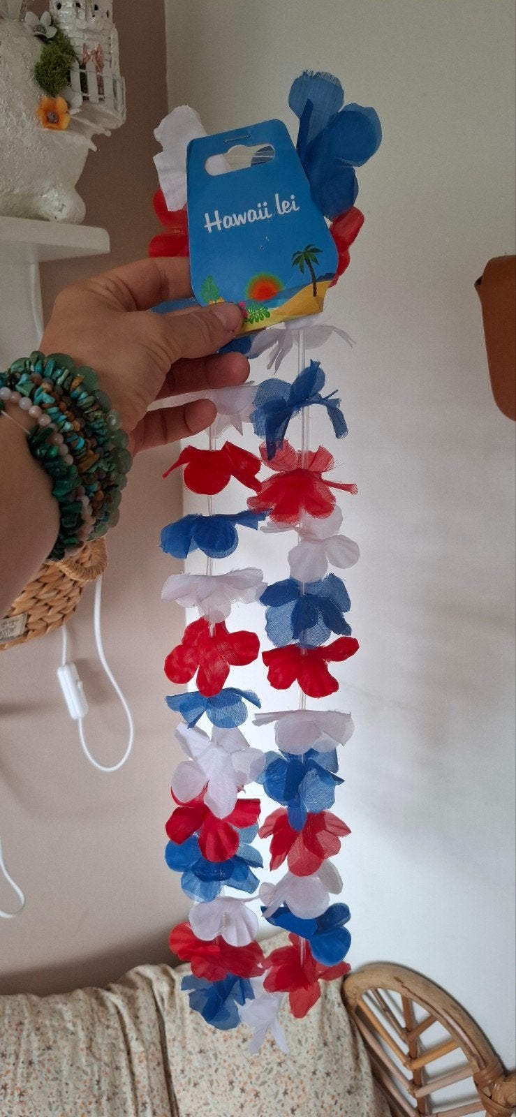 Hawai Slinger met kaartje eraan, Ophalen of Verzenden, Nieuw, Versiering, Geboorte of Huwelijk
