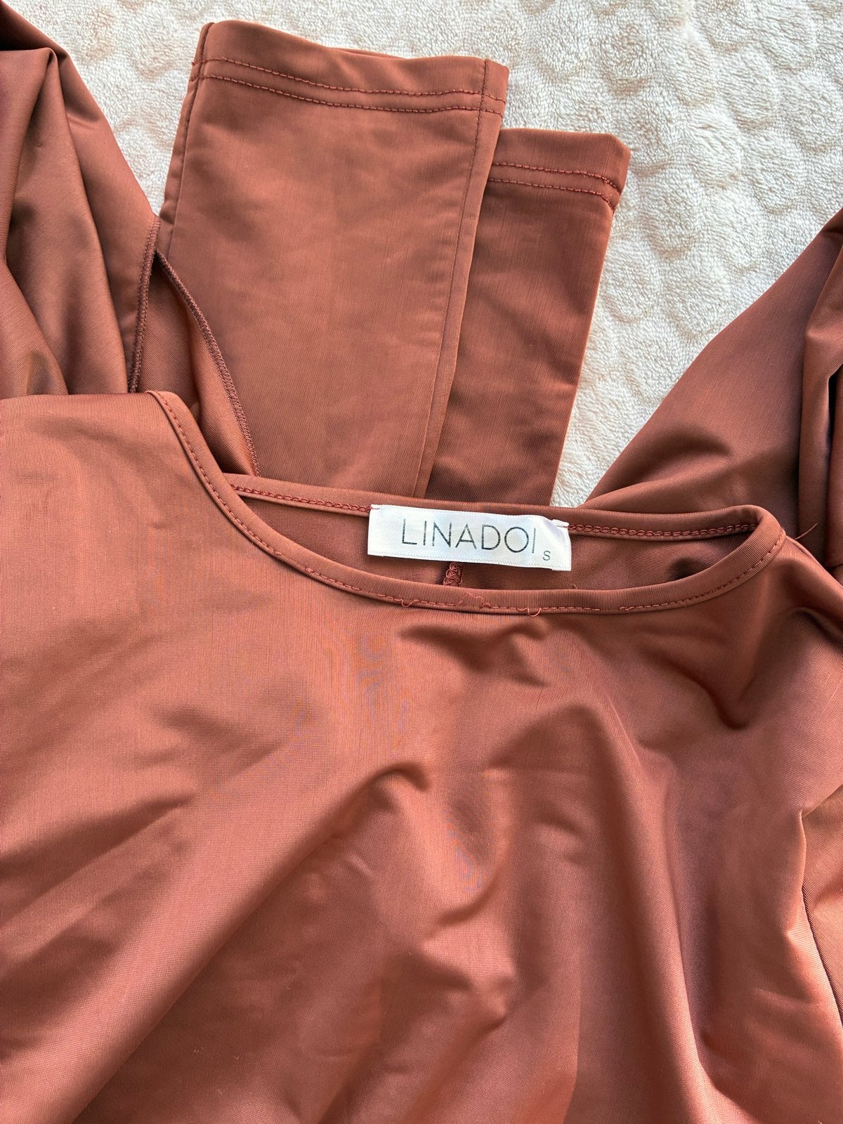 3-delige Burkini - Linadoi, Kleding | Dames, Badmode en Zwemkleding, Ophalen of Verzenden, Nieuw, Bruin, Overige typen