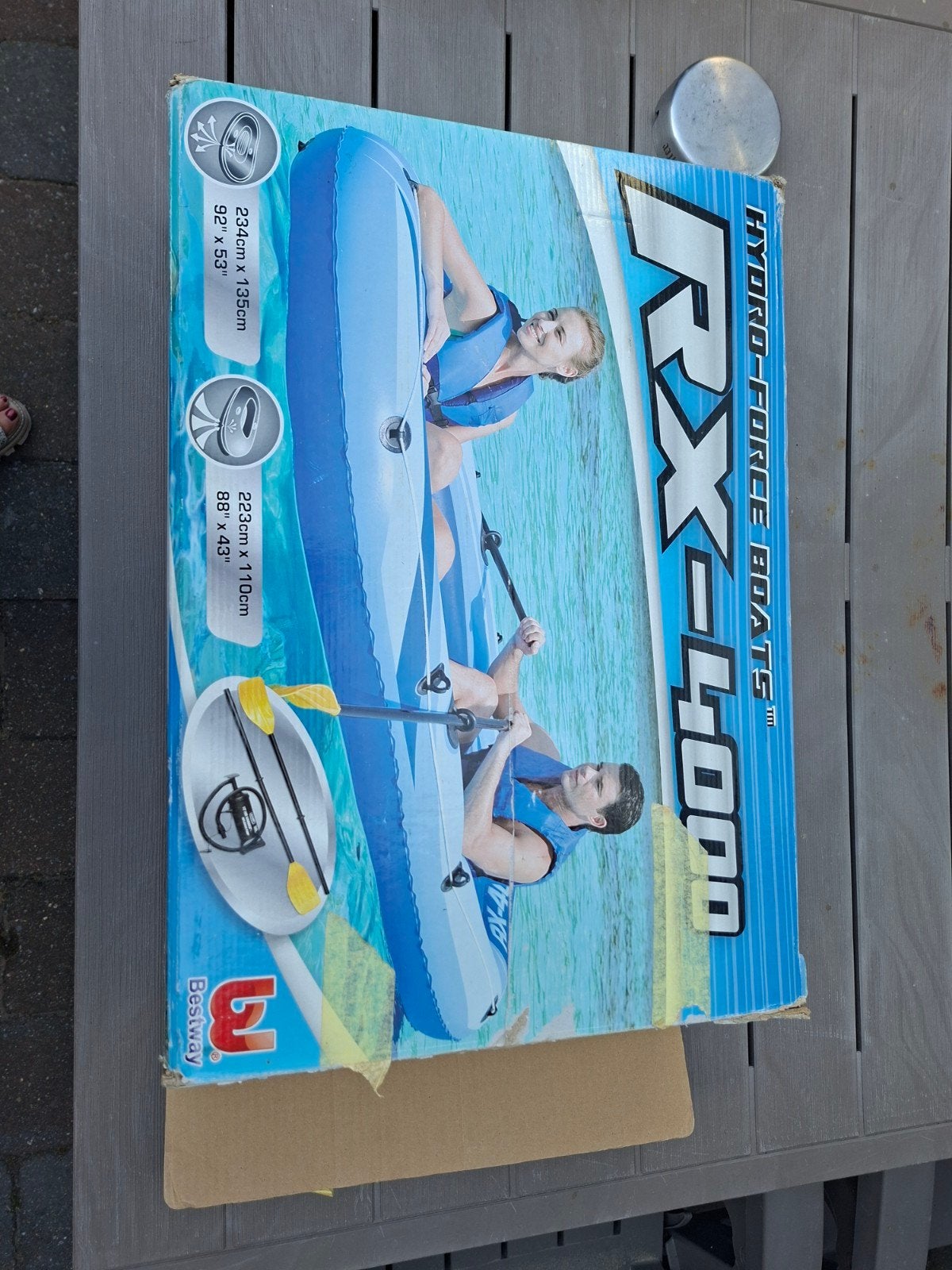 Mooie opblaasbare roeiboot voor de zomer inclusief pomp, Kinderen en Baby's, Speelgoed | Buiten | Opblaasfiguren, Ophalen, Gebruikt