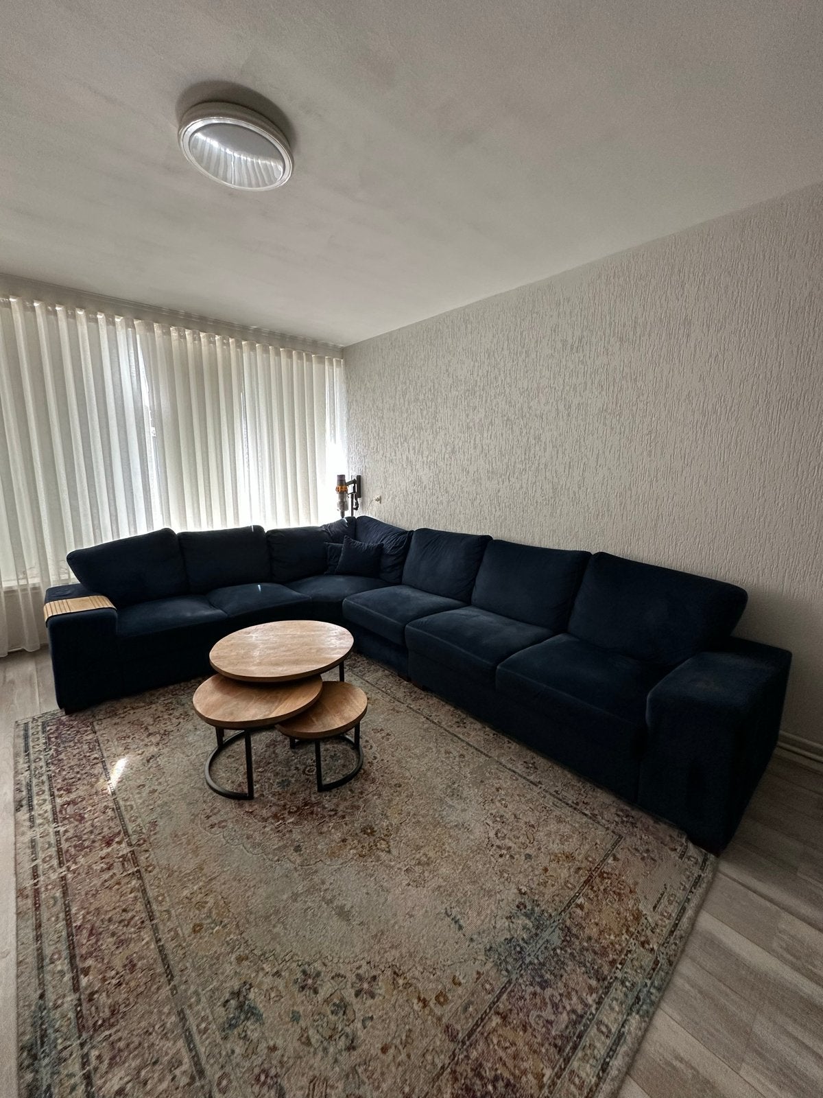 hoekbank met salontafel set, KAN OOK APART GEKOCHT WORDEN, Ophalen, Gebruikt, 100 tot 125 cm, Hoekbank