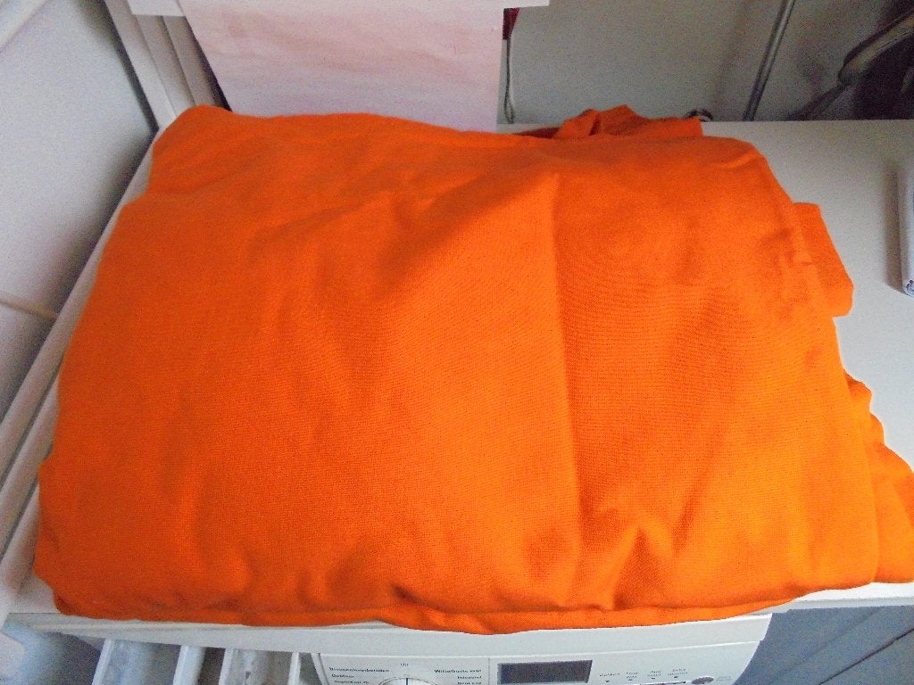 Spreien bedspreien woondekens 2 stuks retro vintage oranje, Huis en Inrichting, Ophalen of Verzenden, Gebruikt, Overige typen