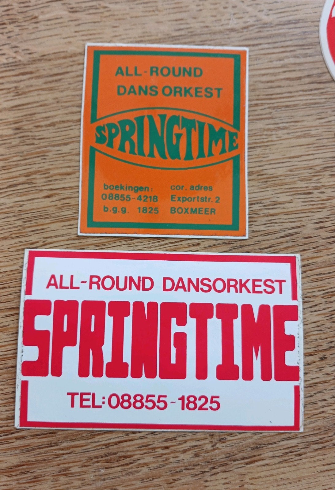 Stickers dansorkest Springtime,  Boxmeer 08855-, Ophalen of Verzenden, Zo goed als nieuw