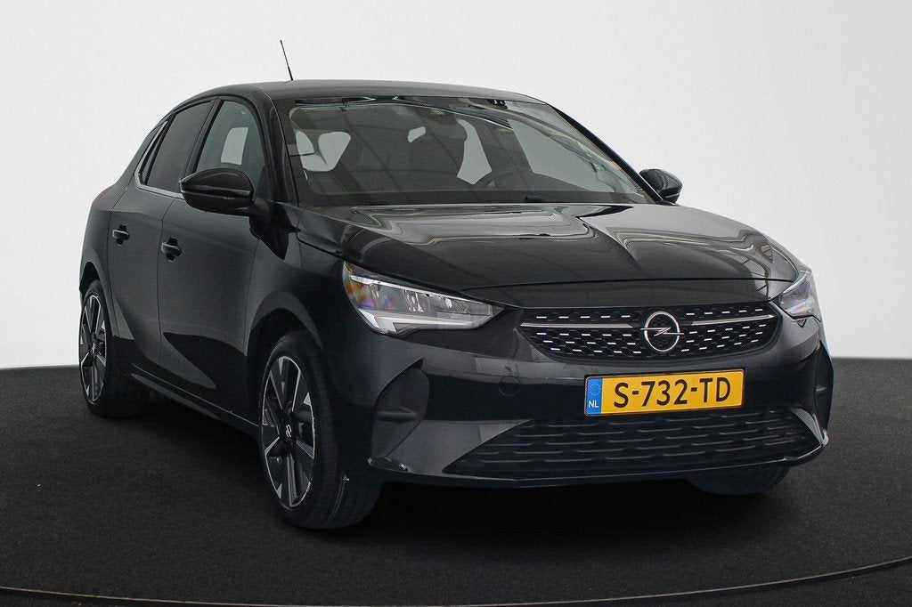 Opel Corsa-e Level 3 50 kWh SOH 99% LED Stoelverwarming Navi, Auto's, Opel, Gebruikt, Zwart, Automatische klimaatregeling, Zwart
