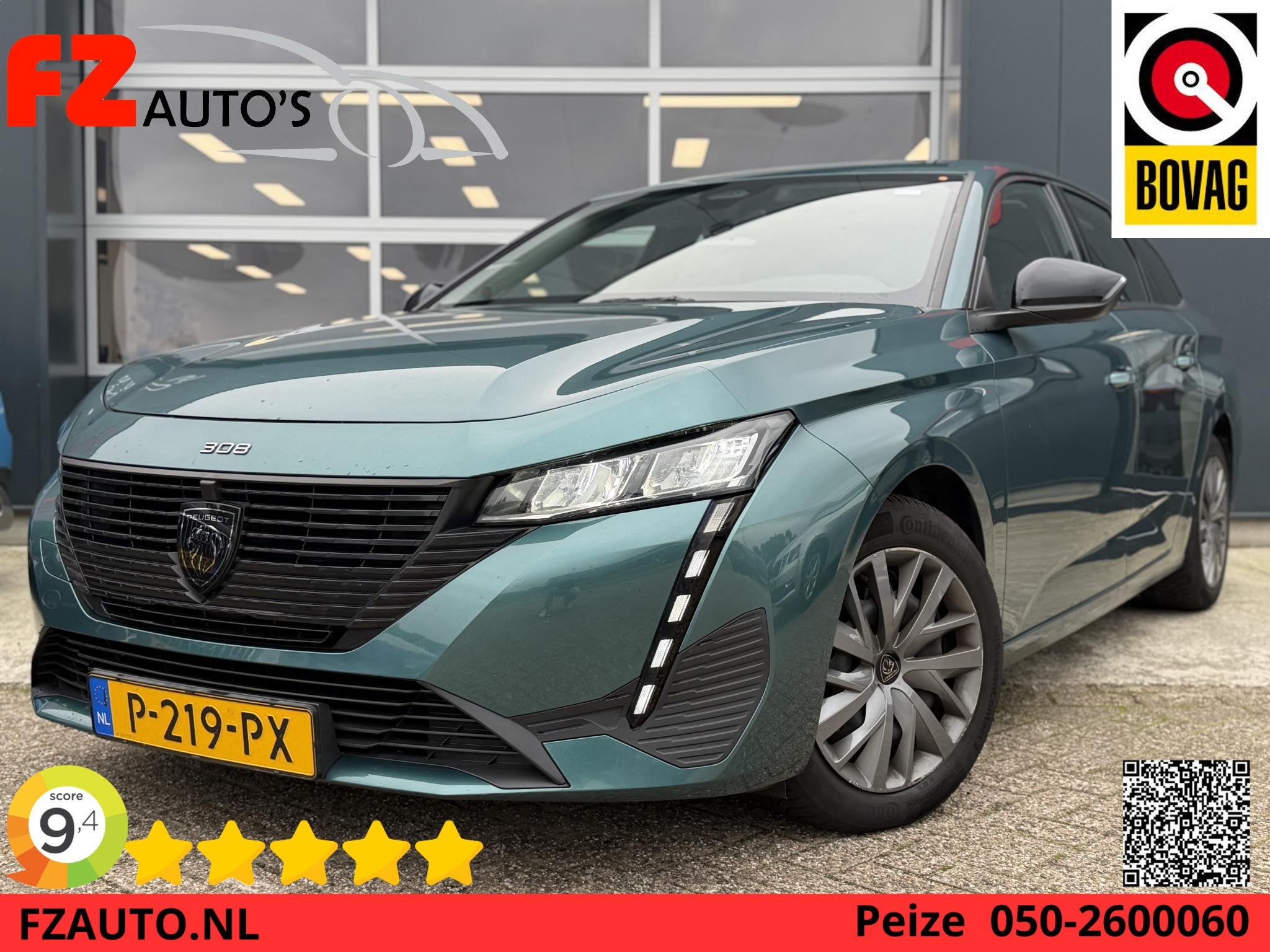 Peugeot 308 SW 1.2 PureTech Active Pack Business - Navigatie, Auto diversen, Blauw, Stationwagon, Handgeschakeld, Benzine