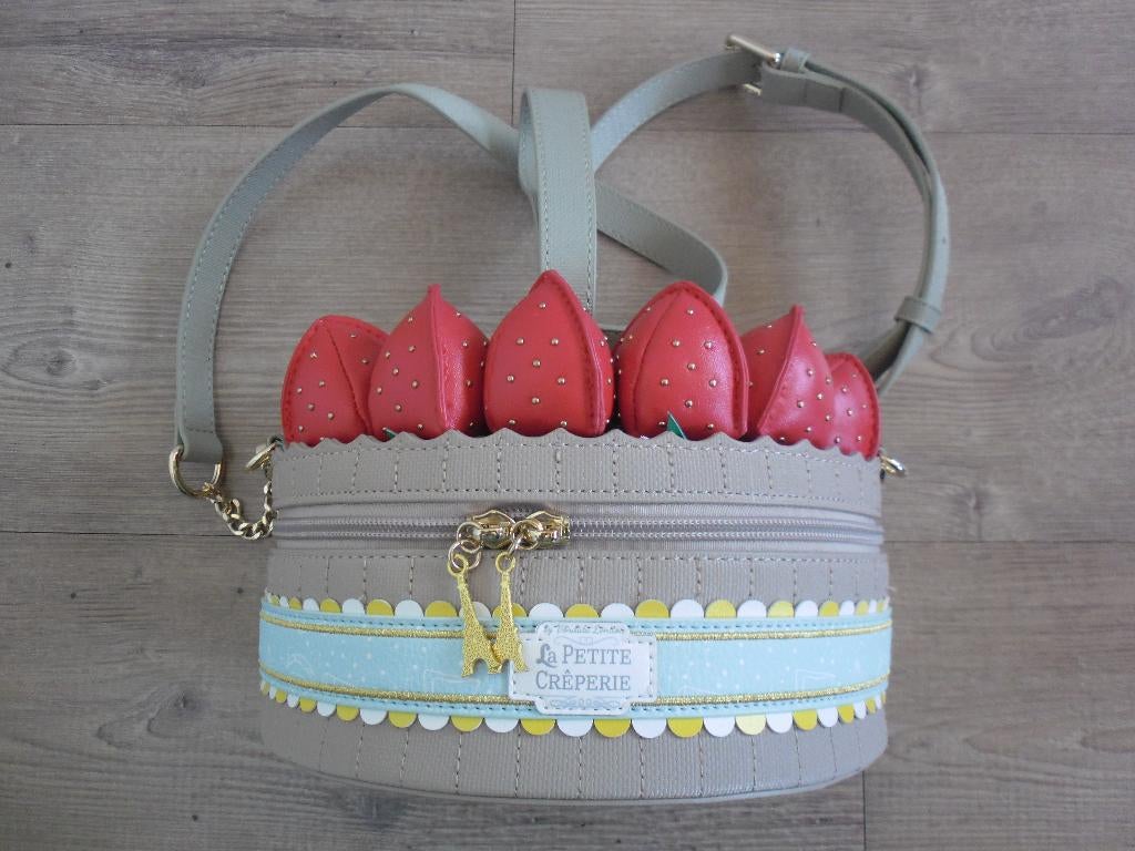 Handtas Vendula London | Strawberry Tarte Bag, Verzenden, Zo goed als nieuw, Beige, Handtas