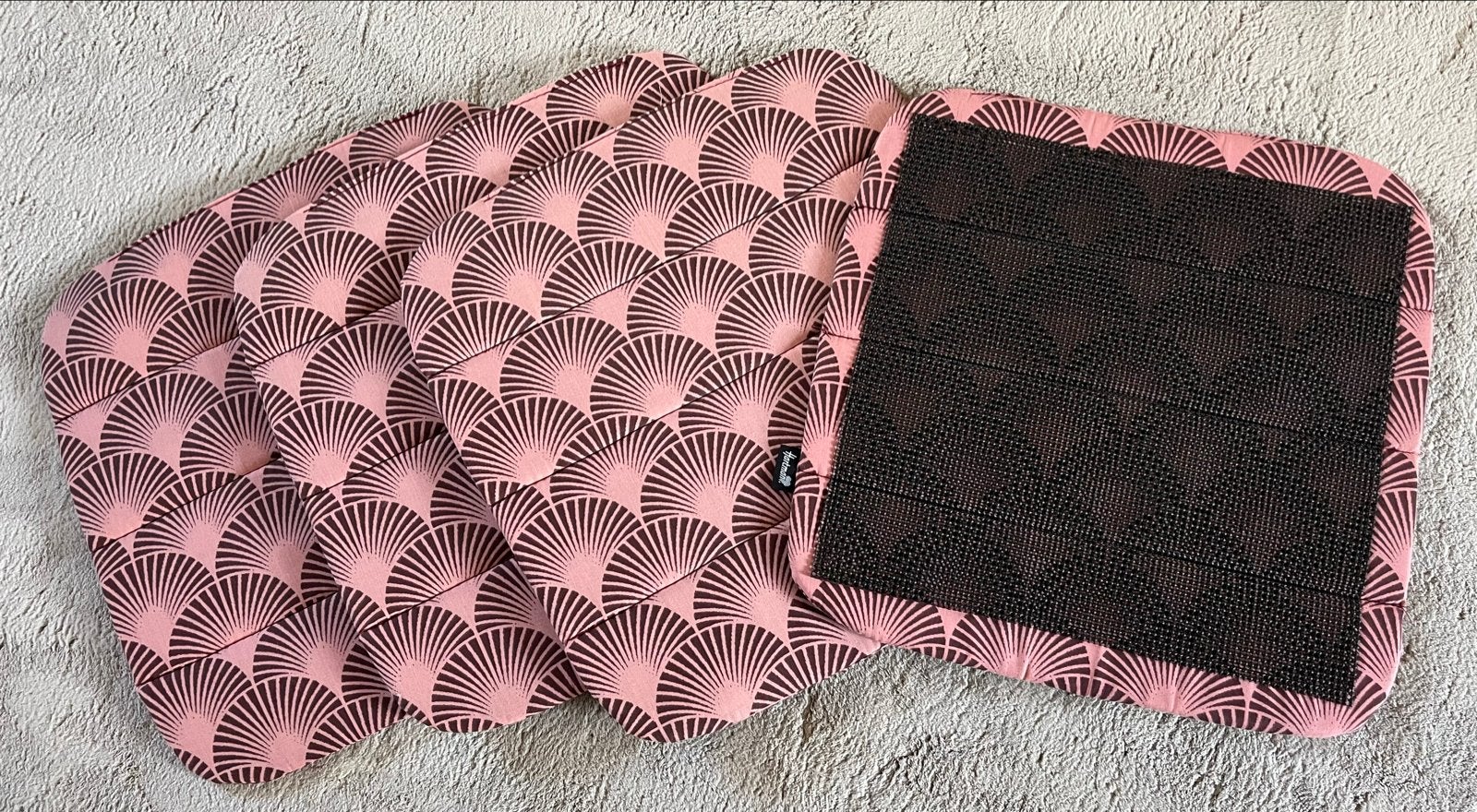 4 Hartman stoelkussen voor kuipstoelen - Roze/Bruin, Tuin en Terras, Ophalen of Verzenden, Zo goed als nieuw