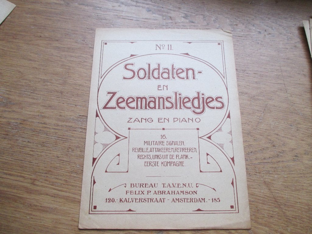 Oud bladmuziek: Soldaten- en Zeemansliedjes (Zang en Piano), Zang, Gebruikt, Overige genres, Ophalen of Verzenden
