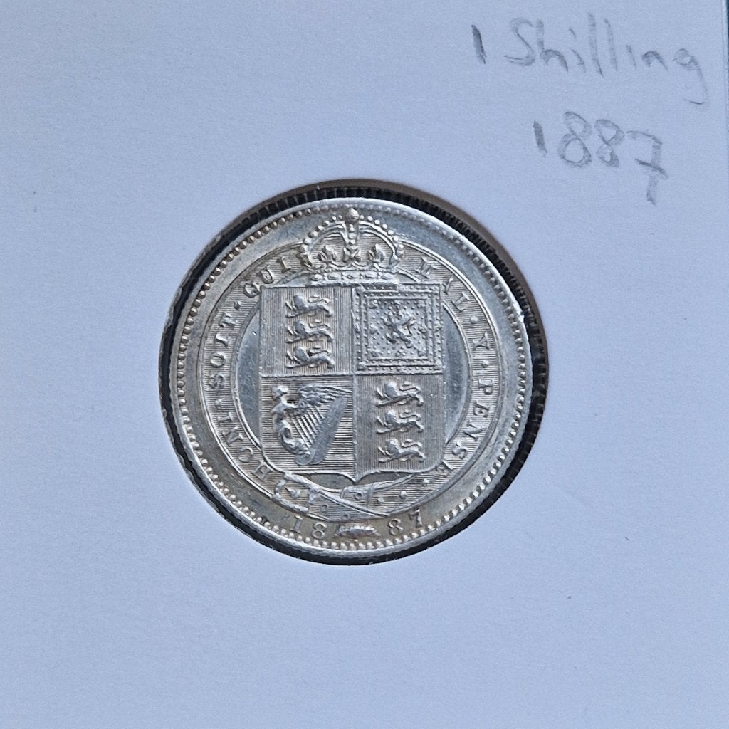 Zilveren Shilling 1887 Verenigd Koninkrijk, Ophalen of Verzenden, Overige landen, Losse munt, Zilver