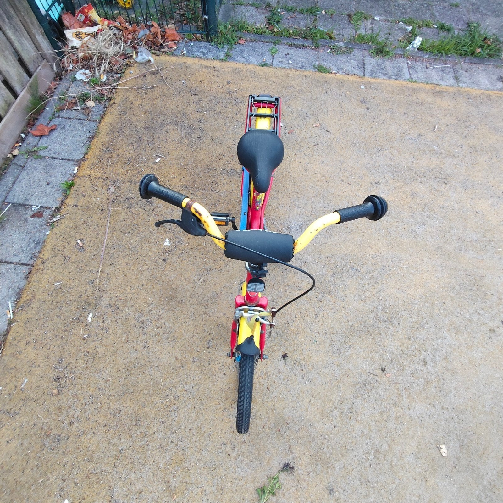 Puky kinderfiets rood/geel - 16 inch, Ophalen of Verzenden