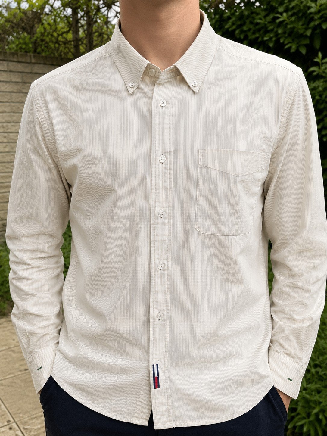 Tommy Hilfiger Original Oxford gestreept overhemd, Kleding | Heren, Overhemden, Geel, Tommy Hilfiger, Ophalen of Verzenden, Gedragen