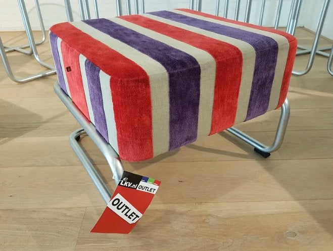 Dutch Originals Hocker 443 MAT CHROOM, Ophalen, Zo goed als nieuw, Metaal, 50 tot 75 cm