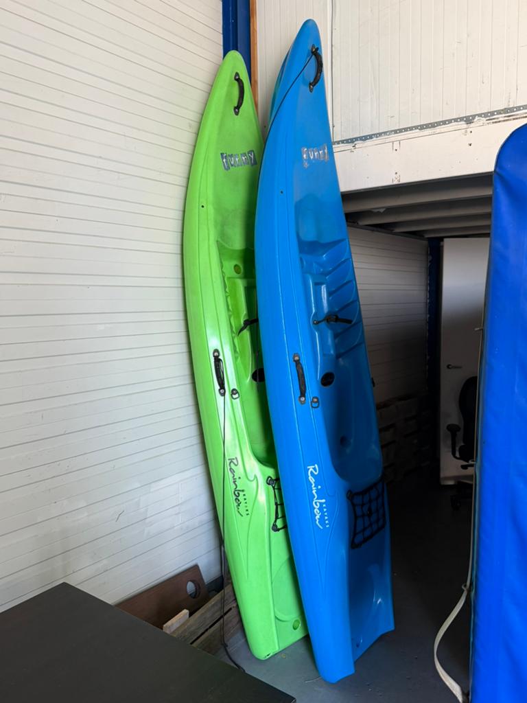 2x kayak funny rainbow incl peddels, Watersport en Boten, Kano's, Zo goed als nieuw, Overige typen, Ophalen
