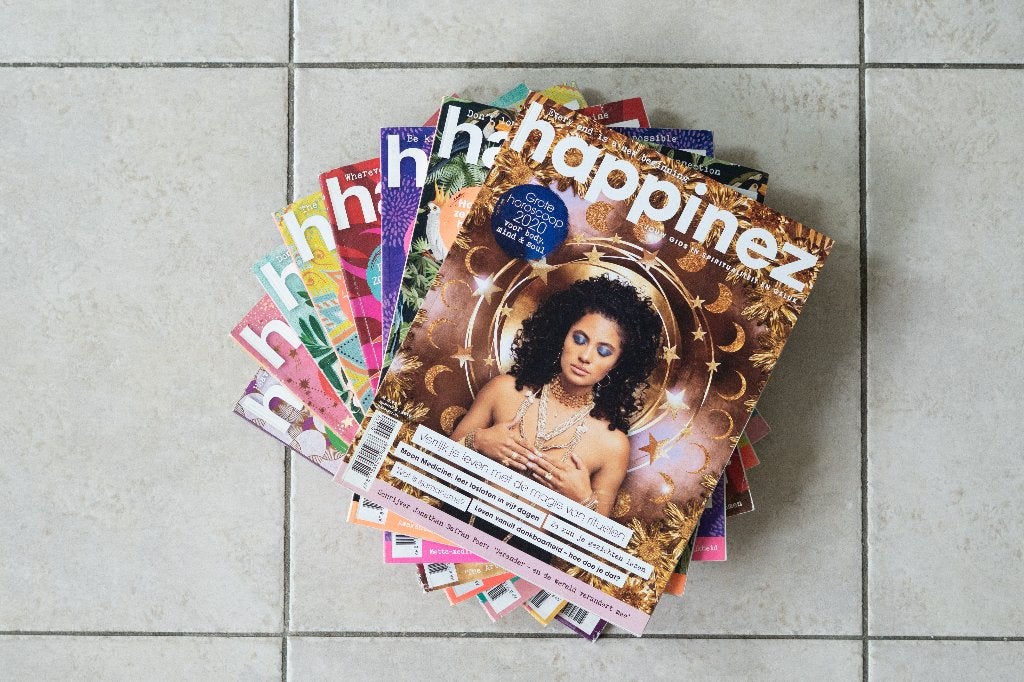 Happinez Tijdschriften 2019 – Nummers 1 t/m 8, Ophalen of Verzenden, Zo goed als nieuw, Lichaam en Geest