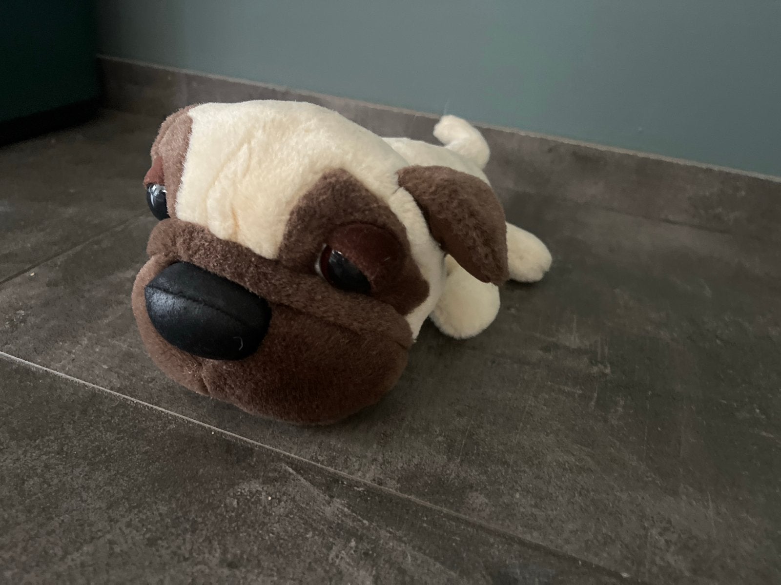 Schattige Mopshond Knuffel, Zo goed als nieuw, Middelgroot (20 tot 80 cm), Beige, Hond