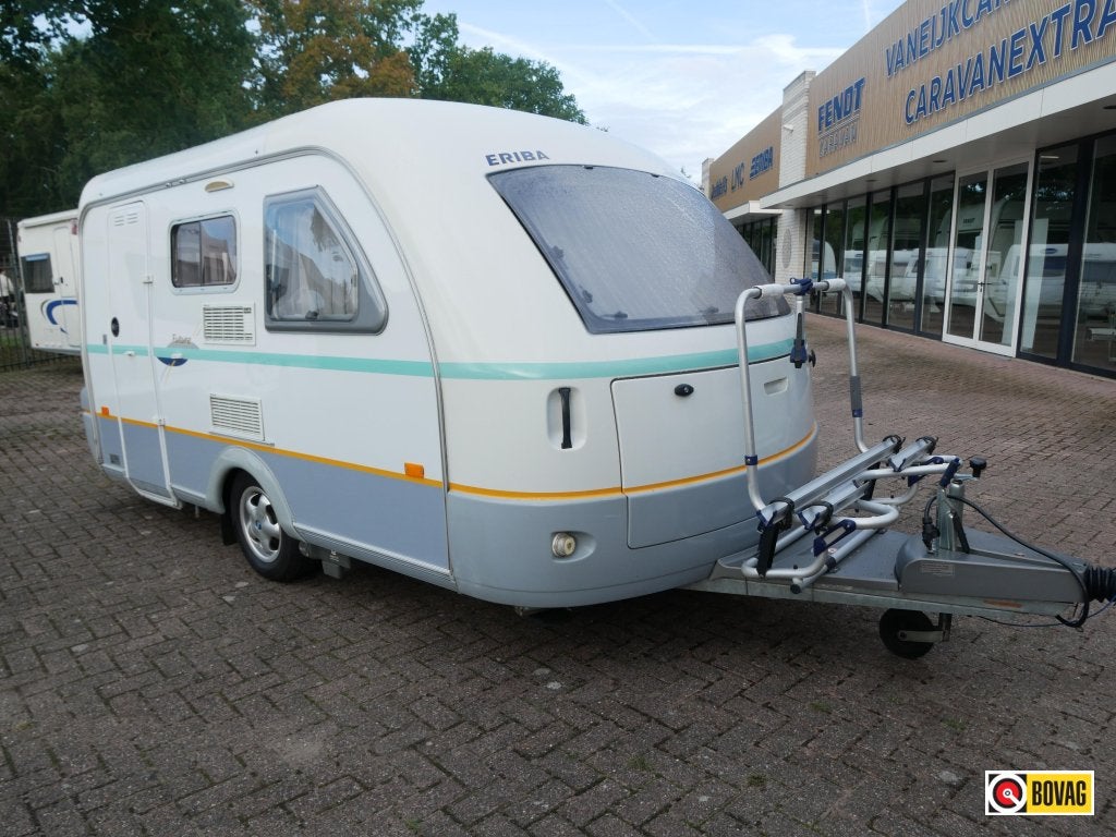 Eriba Future 430 Mover Voortent Fietsrek, Bedrijf, 4 tot 5 meter, Eriba, Dwarsbed