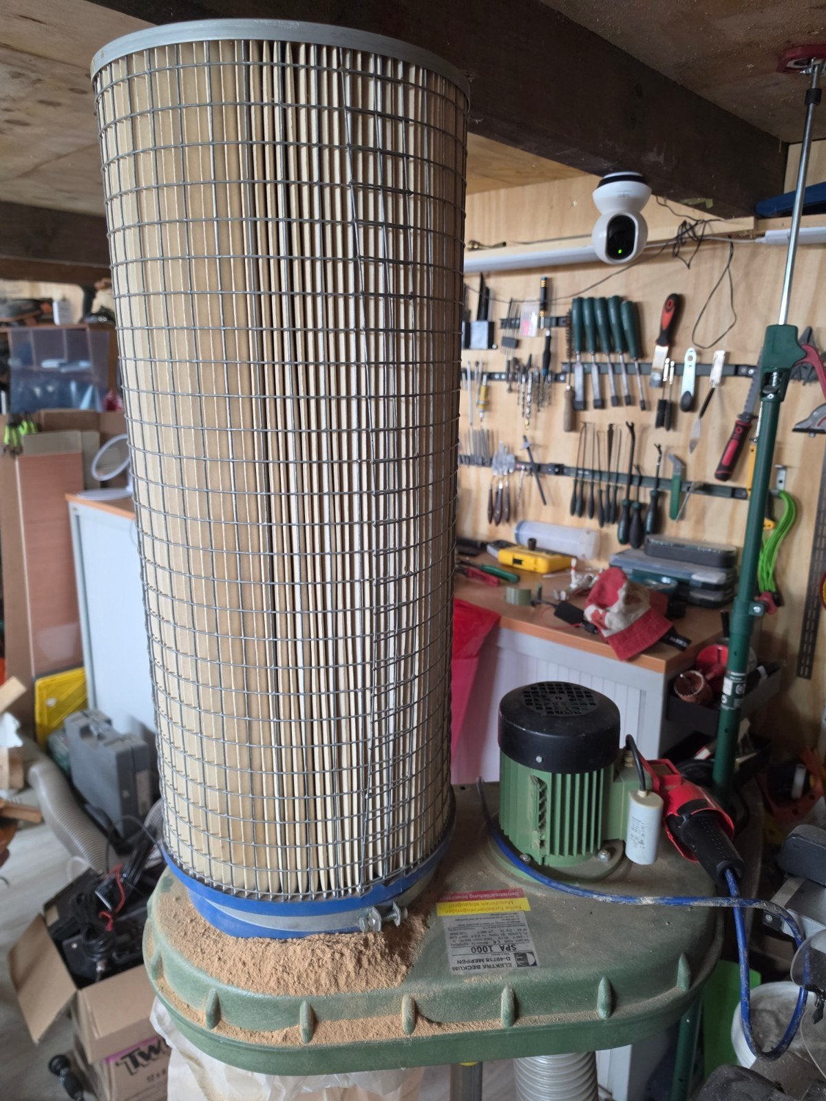 afzuiging voor zaagmachine, Ophalen
