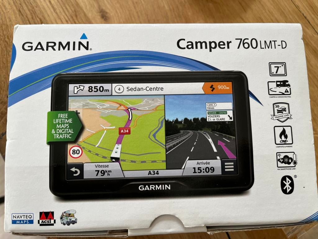 Navigatiesysteem Garmin Camper 760 LMT-D 7inch scherm, Ophalen of Verzenden, Zo goed als nieuw