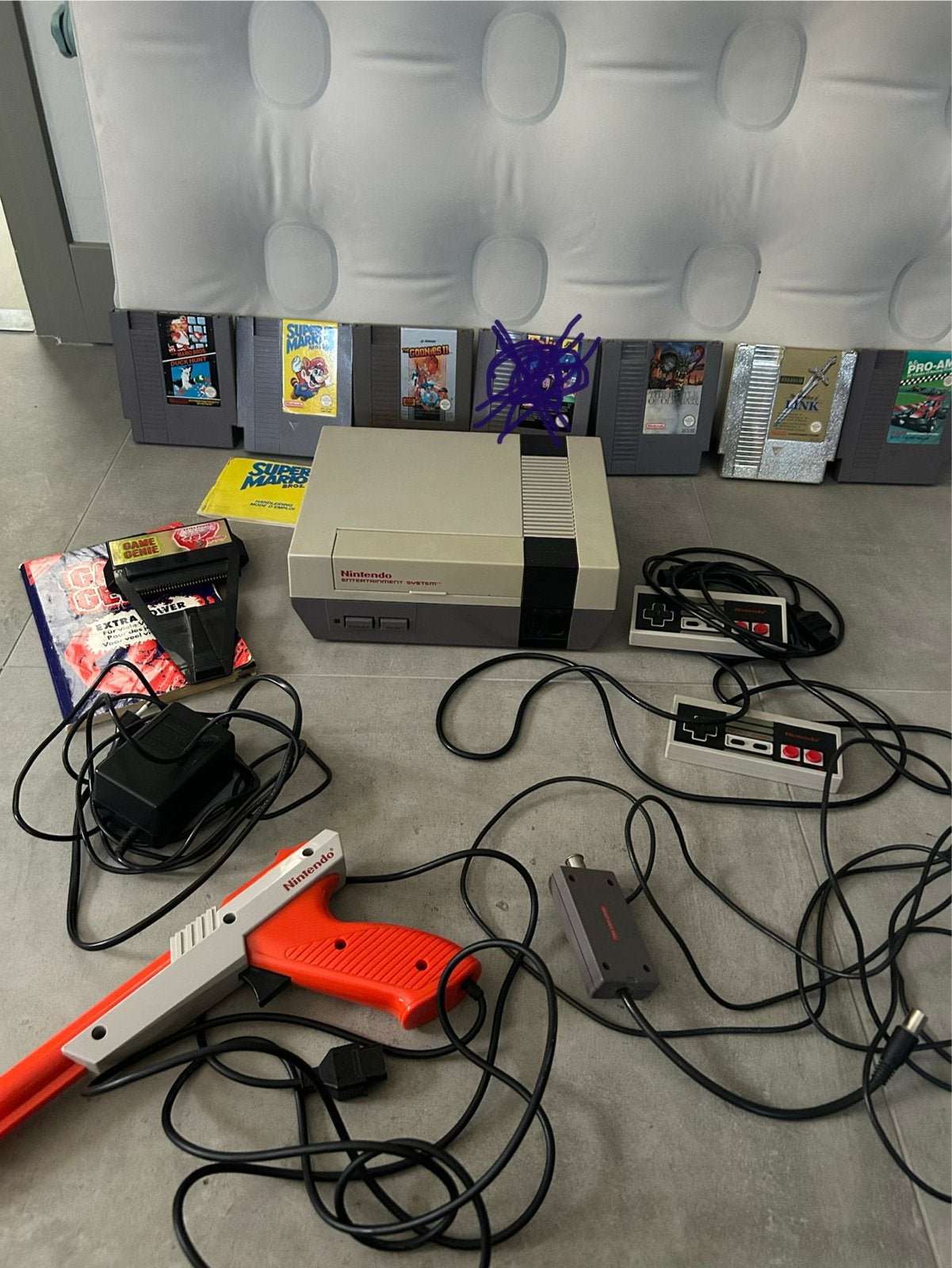 Nintendo NES Console met 2 controllers, zapper en games, Spelcomputers en Games, Spelcomputers | Nintendo NES, Ophalen of Verzenden