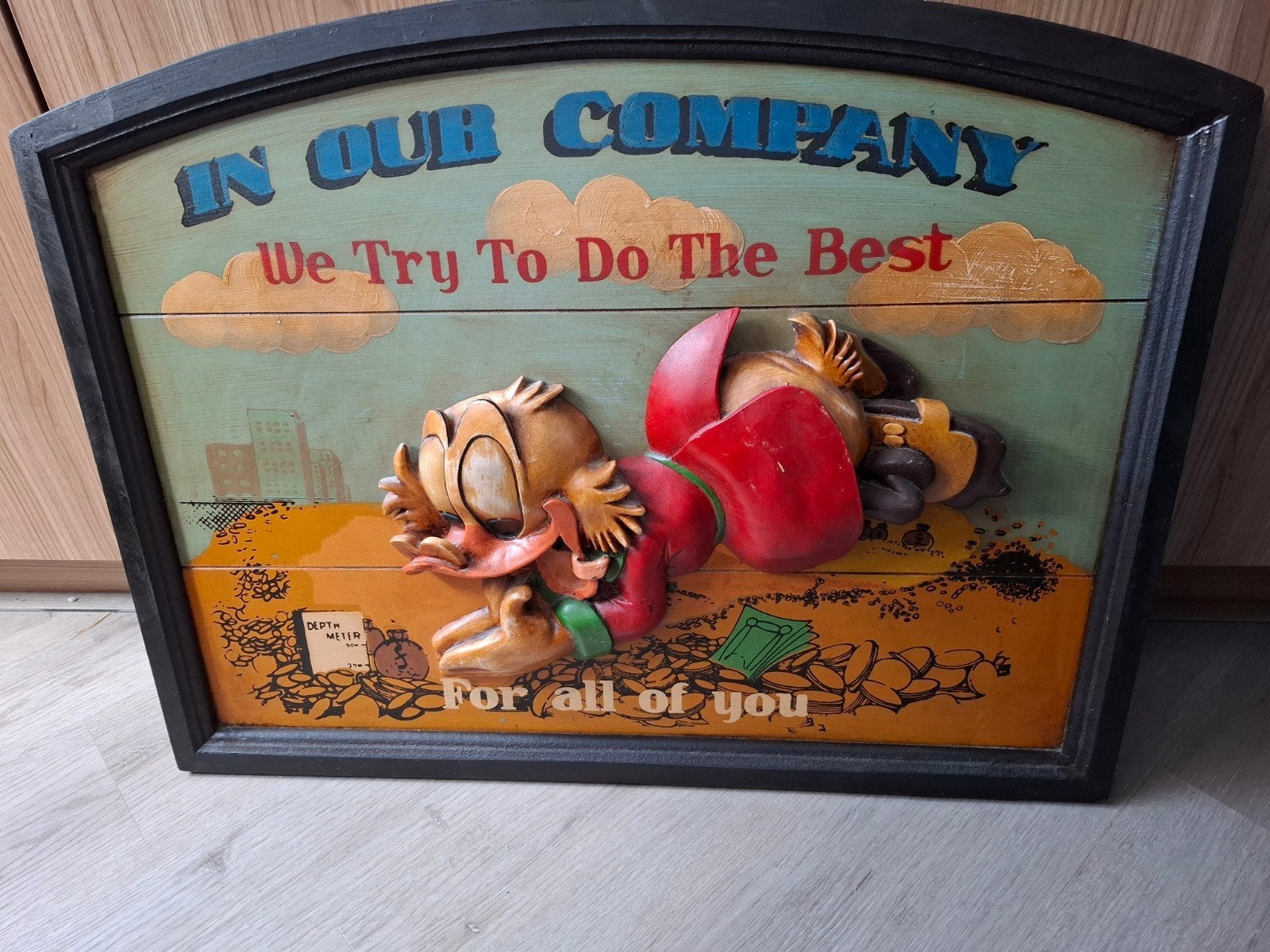 disney wandbord scrooge dagobert duck, Ophalen, Overige figuren, Zo goed als nieuw