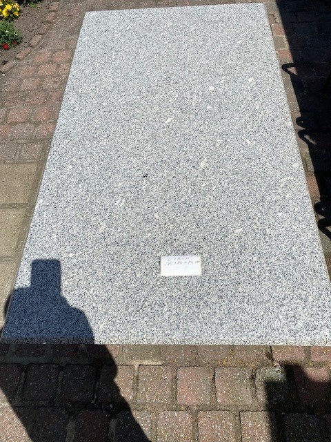 Tuintafel met granieten  blad, Tuin en Terras, Ophalen, Gebruikt, Rechthoekig, Overige materialen