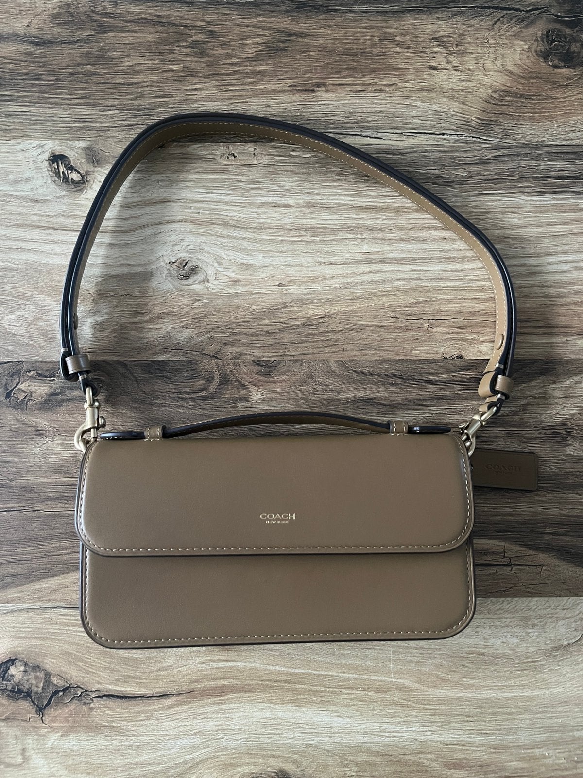 Nieuwe leren tas Coach Elora, Sieraden, Tassen en Uiterlijk, Tassen | Damestassen, Ophalen of Verzenden, Groen, Schoudertasje