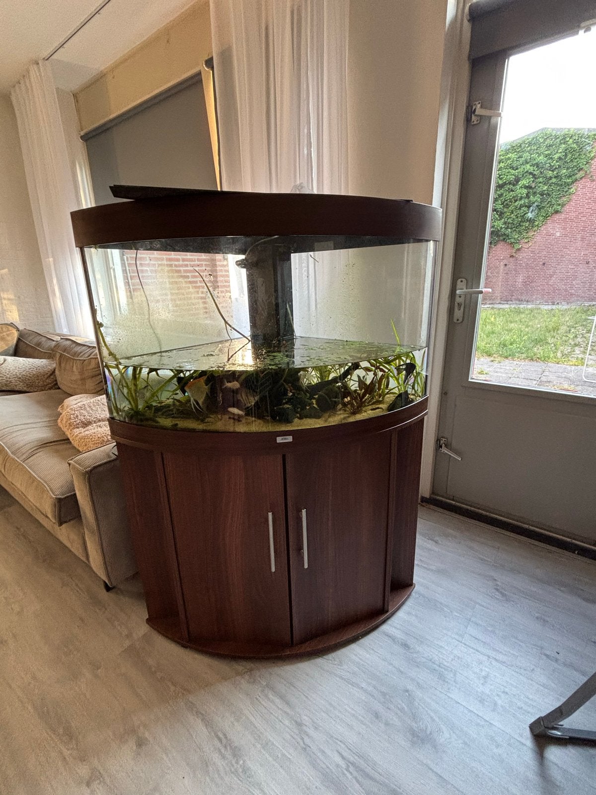 Juwel Trigion 190 - dark wood - donker hout - hoekaquarium, Dieren en Toebehoren, Vissen | Aquaria en Toebehoren, Ophalen, Onbekend
