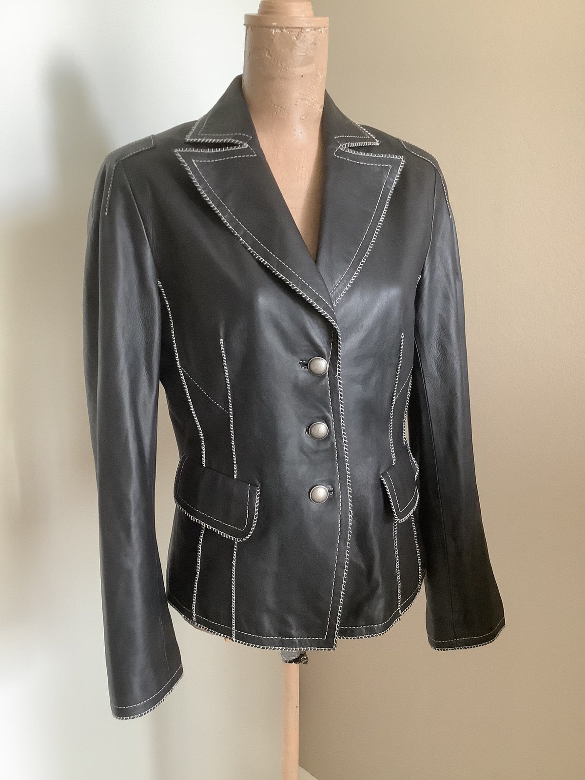 Taifun, mooie leren blazer, maat 38, als nieuw, Maat 38/40 (M), Zwart, Ophalen of Verzenden, Zo goed als nieuw