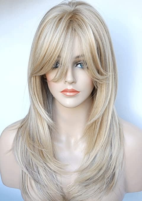 Lange Gemengde Lichtblonde Pruik Dames Vrouwen Blond Haar, Sieraden, Tassen en Uiterlijk, Uiterlijk | Haarverzorging, Verzenden