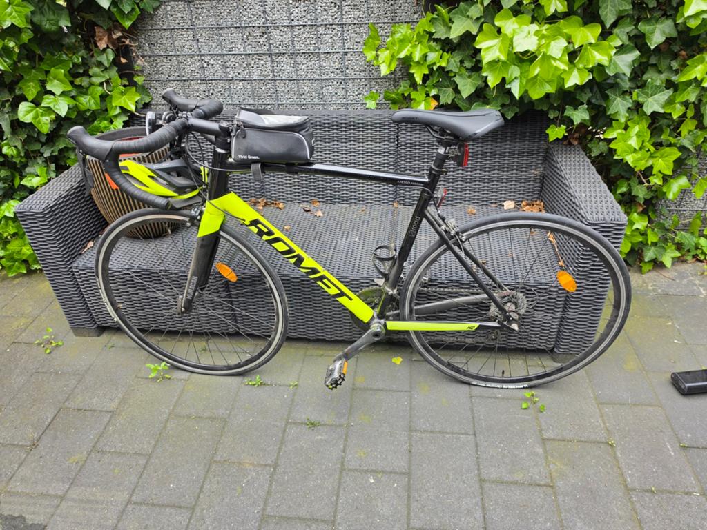 Romet racefiets, zwart/neon geel, zo goed als nieuw, Overige merken, Aluminium, Ophalen of Verzenden, Zo goed als nieuw