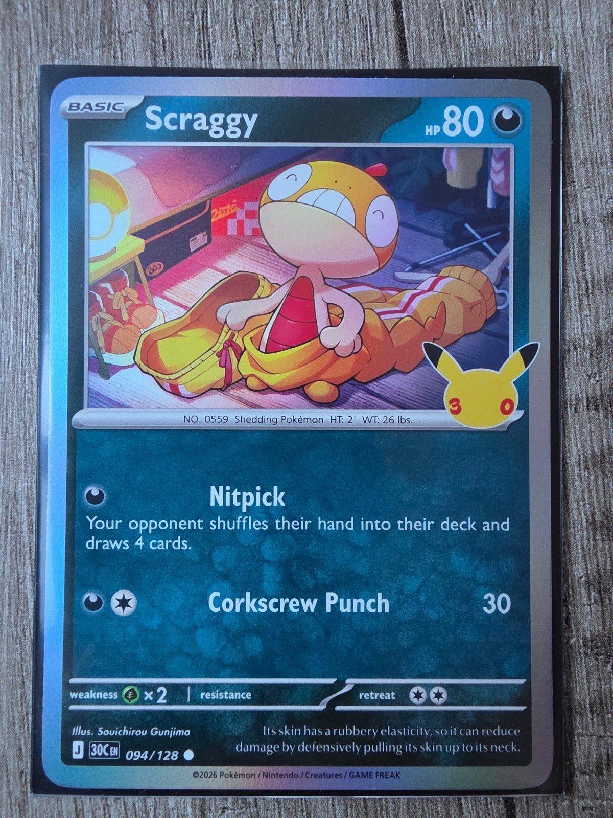 Pokémon Kaart Scraggy 094/128 - Onbeschadigd, Ophalen of Verzenden