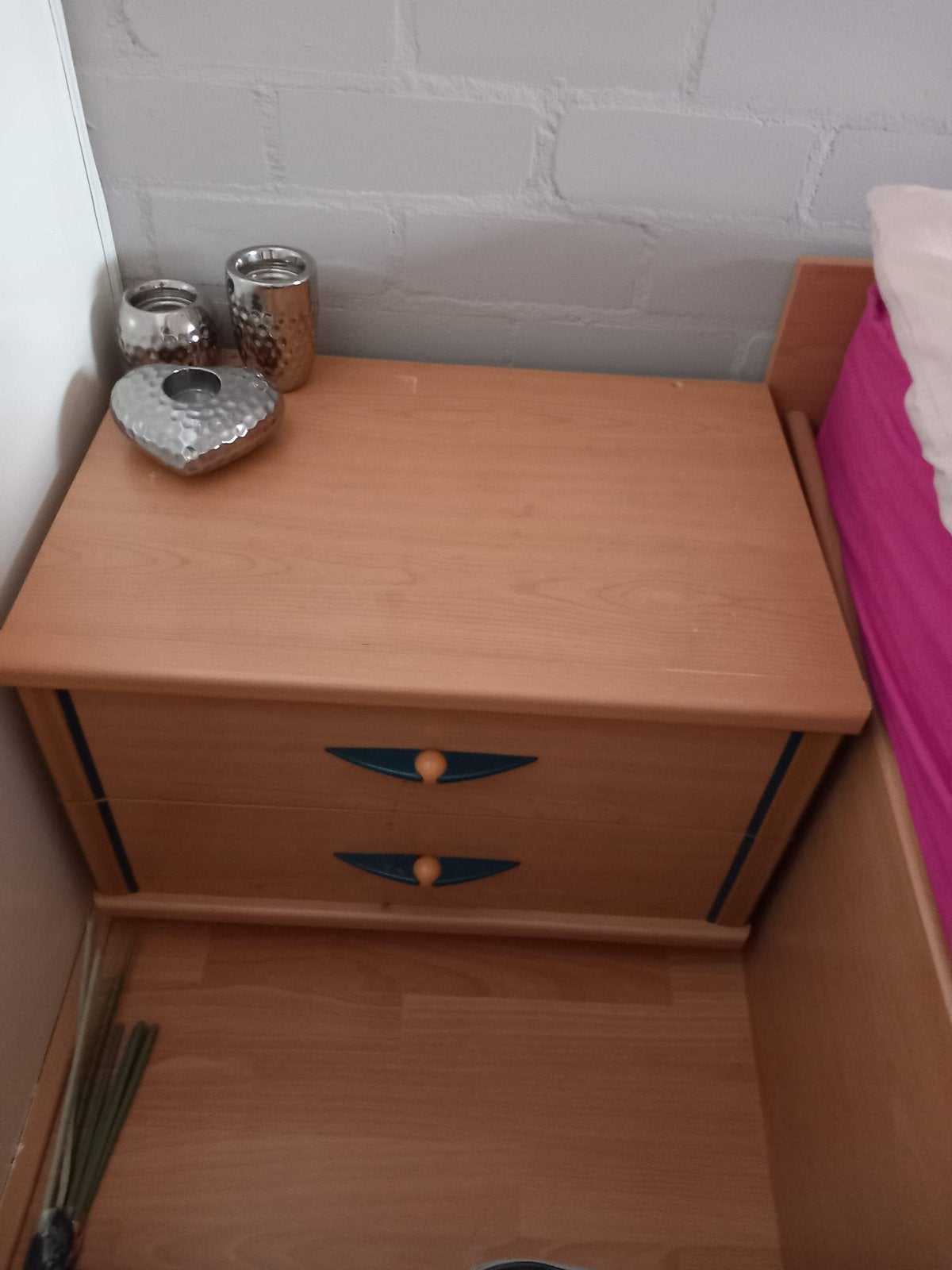 Twee personen bed, Ophalen, Zo goed als nieuw, 65 cm of meer