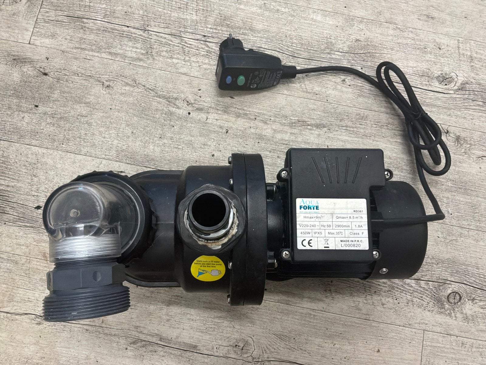Aqua Forte RD361 Pomp - 450W, 8.5 m³/h zwembadpomp, Ophalen, Gebruikt, Elektrisch, Overige typen
