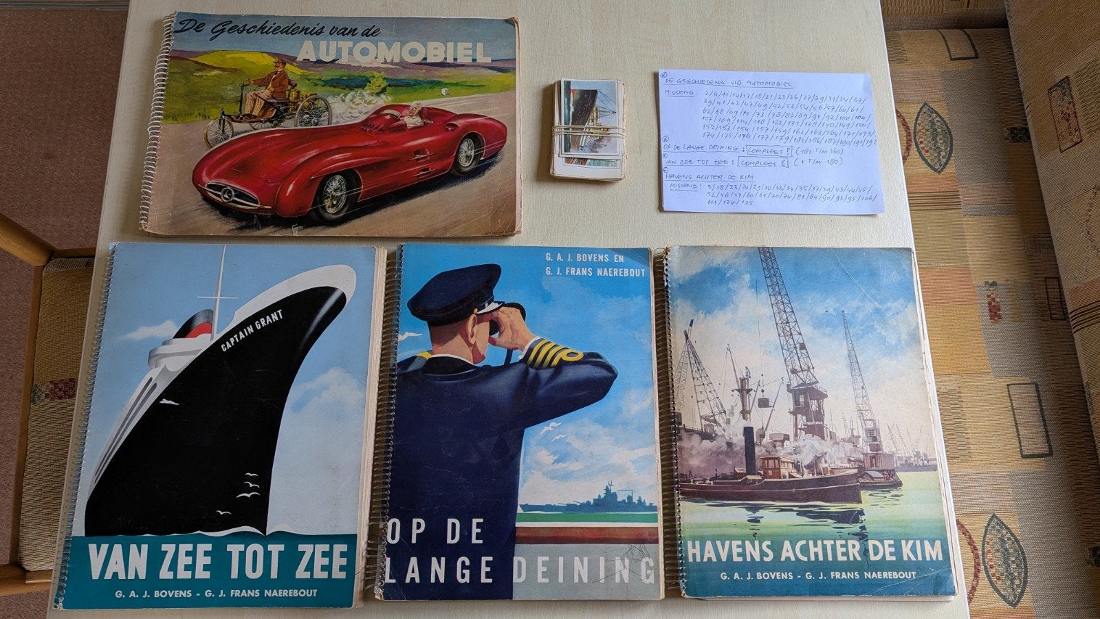 Verzameling scheepvaart prentjes en boekjes, Ophalen of Verzenden, 1940 tot 1960, Nederland, Knipsel(s)