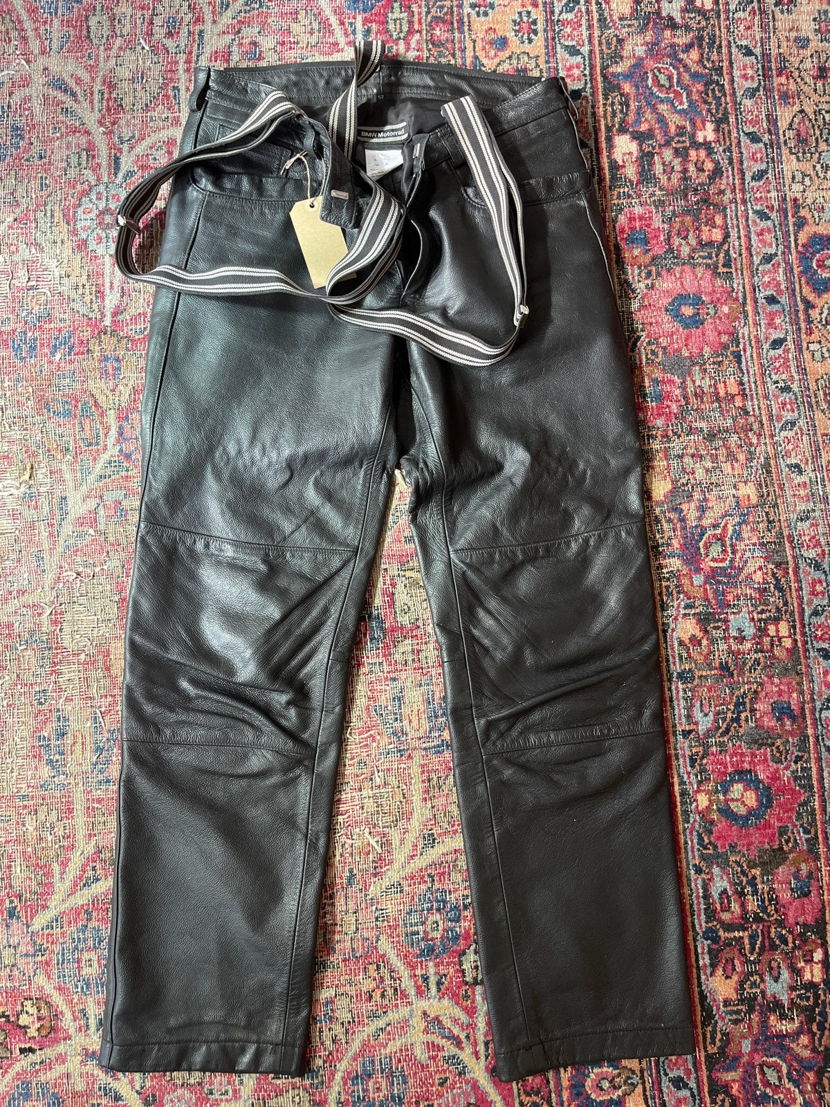 BMW Motorrad leren broek met bretels - Maat 48/50 (M), Ophalen of Verzenden, Zo goed als nieuw, Maat 48/50 (M), Zwart