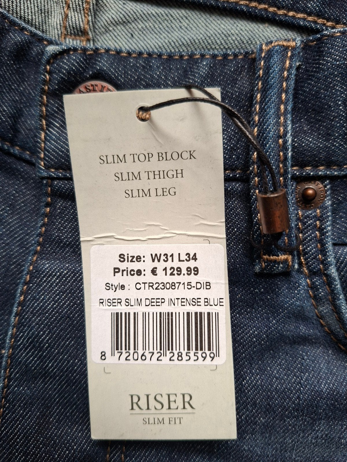 CAST IRON Riser slimfit jeans W31 L34, Blauw, Nieuw, W32 (confectie 46) of kleiner, Ophalen of Verzenden