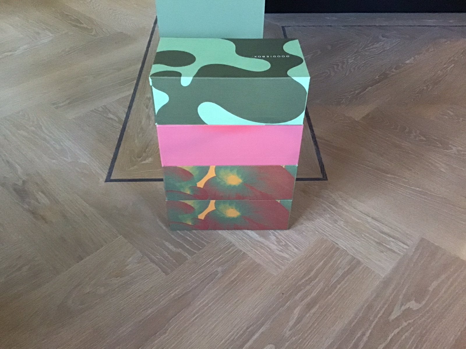 Goodiebox 4 Lege Doosjes Roze en Groen, Ophalen of Verzenden, Nieuw, Doos
