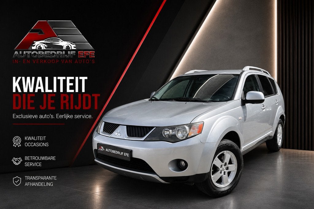 Mitsubishi Outlander 2.4 Intro Edition 2WD Airco* Navi*Trkhk, Auto's, Mitsubishi, Voorwielaandrijving, Stof, Zwart, 4 cilinders