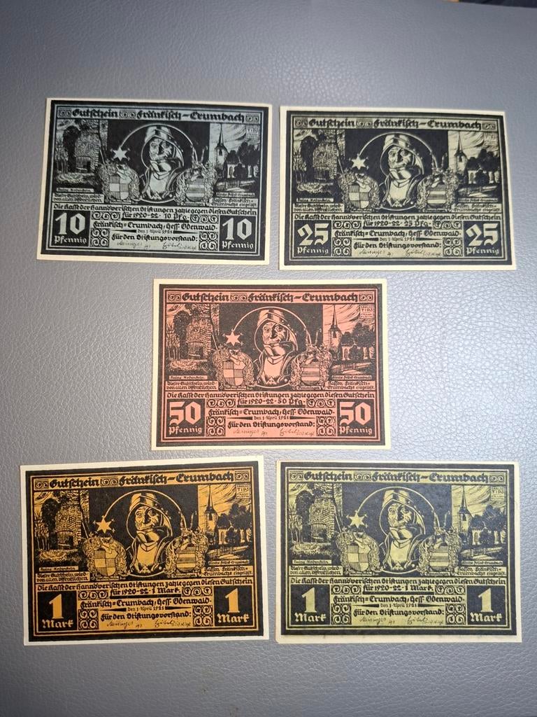 Duits Notgeld Fränkisch Crumbach Noodgeld, Ophalen of Verzenden, Duitsland