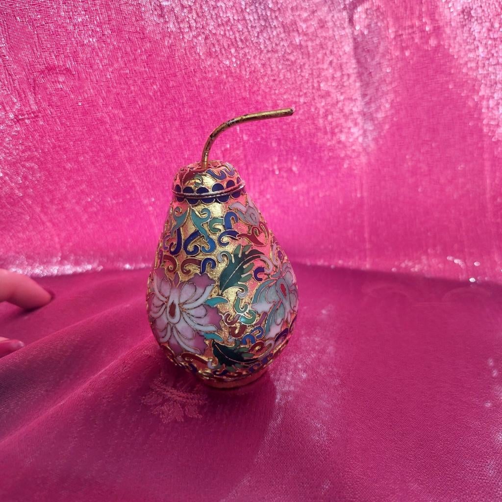 Antiek Cloisonné Opiumflesje in Peer Vorm, Antiek en Kunst, Ophalen of Verzenden