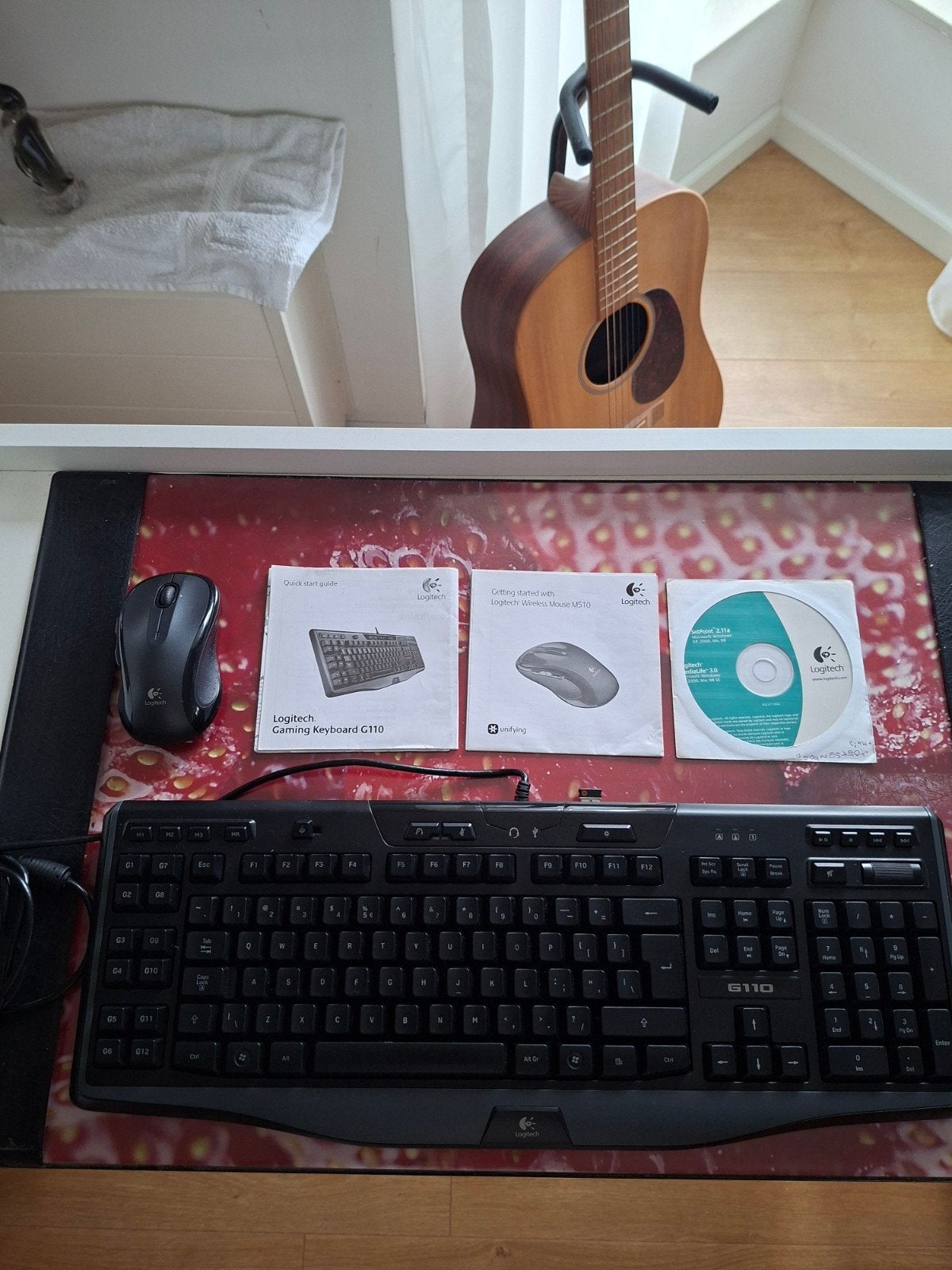 Nieuw Gaming Keyboard G110 met draadloze muis en drivers, Computers en Software, Muizen, Nieuw, Draadloos, Gaming muis, Toetsenbord en muis-set
