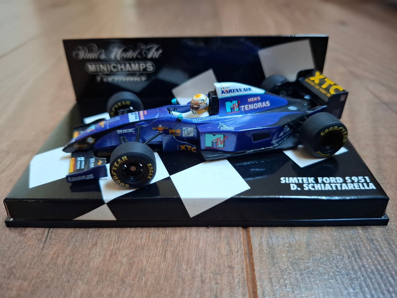 Minichamps Simtek Ford S951 D. Schiattarella Formule 1, Ophalen of Verzenden, Zo goed als nieuw, Auto, MiniChamps