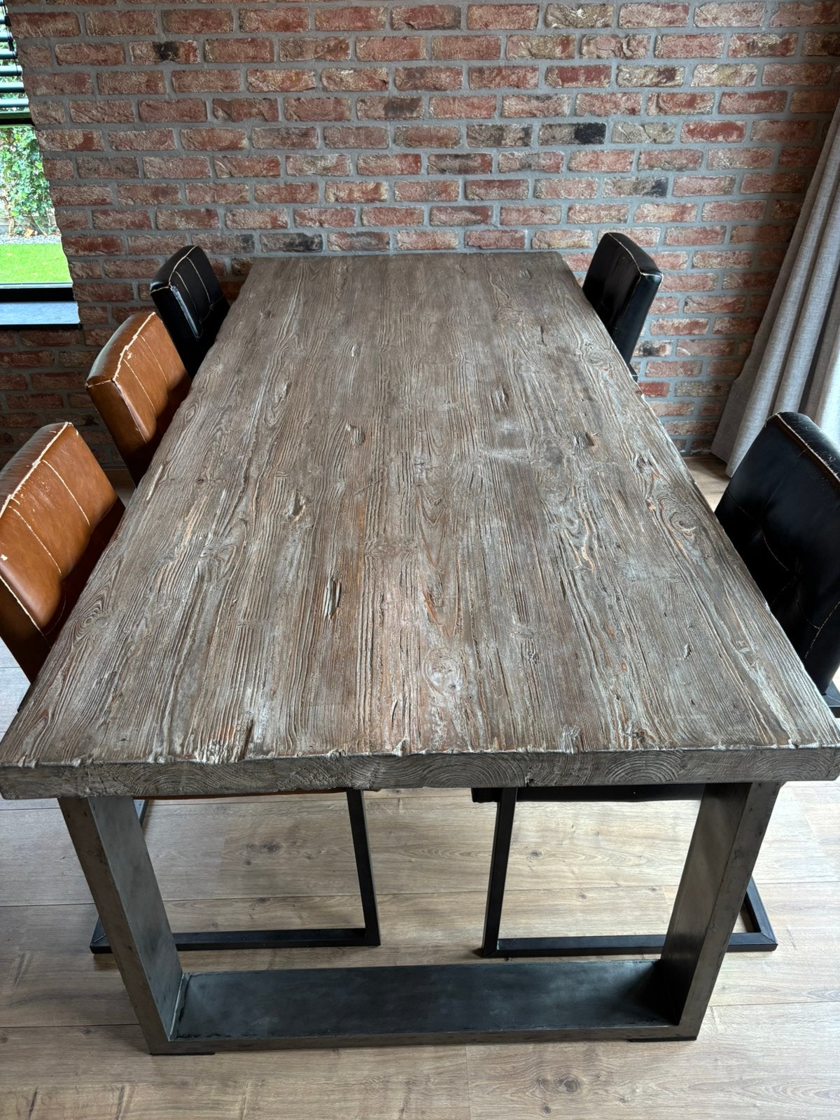 Industriele tafel, Gebruikt, 200 cm of meer, Vijf personen of meer, Industrieel