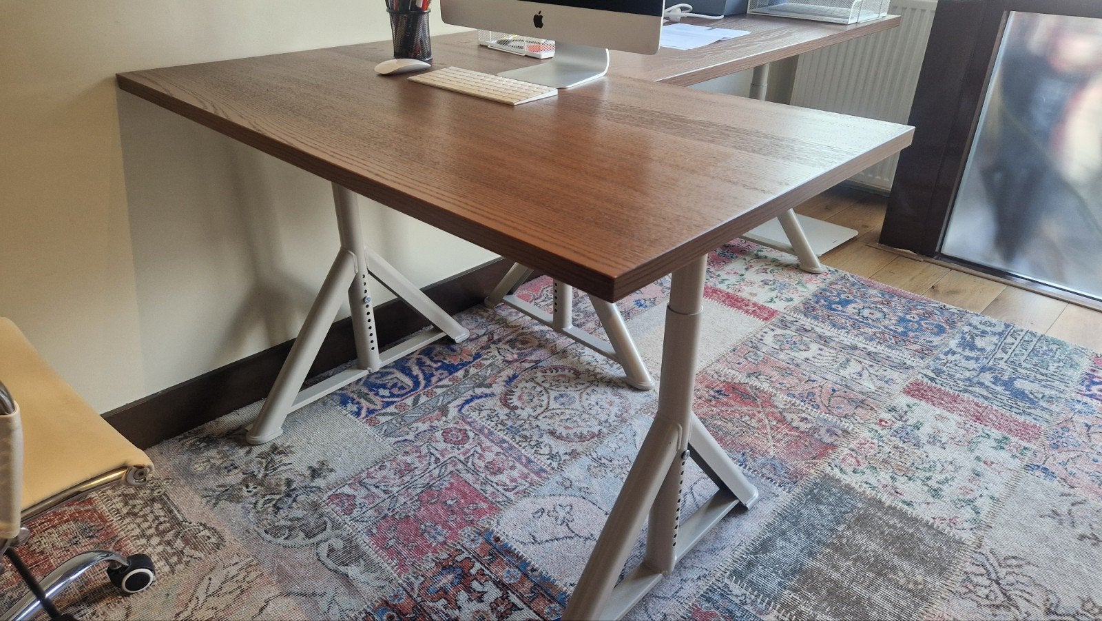 Tof en praktisch houtlook bureau, Huis en Inrichting, Bureaus, Ophalen, Gebruikt, Hout, Computerbureau