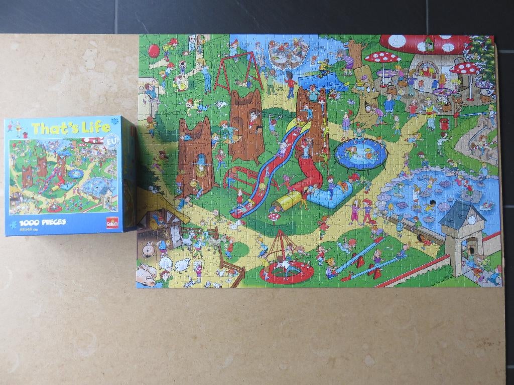 That’s life puzzel speeltuin 1000 stukjes., Ophalen of Verzenden, 500 t/m 1500 stukjes, Zo goed als nieuw, Legpuzzel