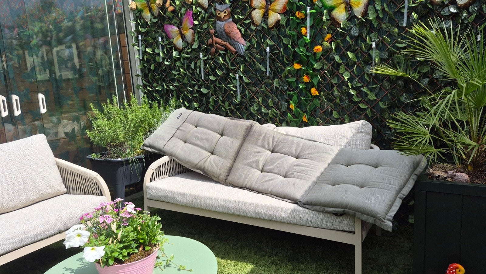 Comfortabele loungekussen voor tuin terras ligstoel., Ophalen of Verzenden, Gebruikt, Stoel