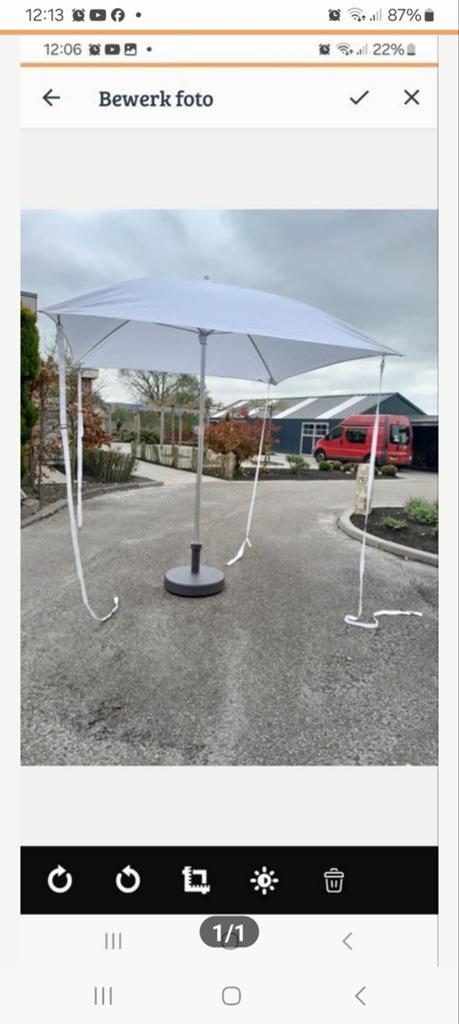 Bimini parasol te koop - Ideaal voor terras of tuin, Ophalen of Verzenden, Gebruikt, 2 tot 3 meter, Overige typen